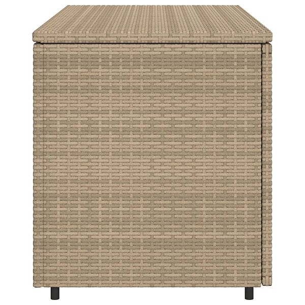vidaXL Ντουλάπι Αποθήκευσης Κήπου Beige 110x55x60,5εκ. Συνθετικό Ρατάν