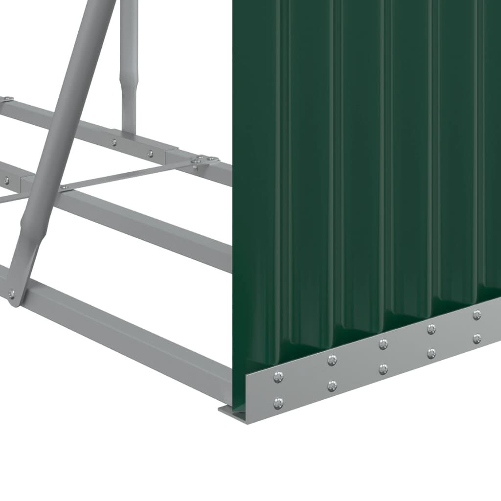 vidaXL Ξυλοθήκη Πράσινη 300 x 45 x 100 εκ. από Γαλβανισμένο Ατσάλι
