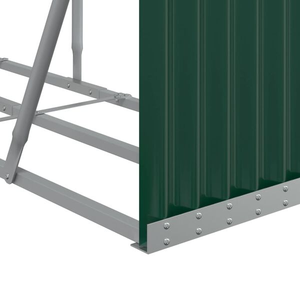 vidaXL Ξυλοθήκη Πράσινη 300 x 45 x 100 εκ. από Γαλβανισμένο Ατσάλι