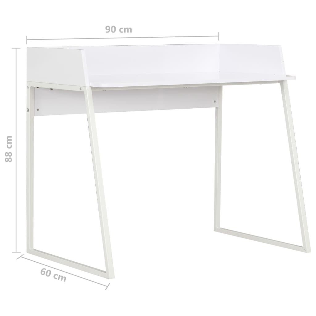 vidaXL Γραφείο Λευκό 90 x 60 x 88 εκ.