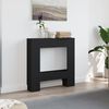 vidaXL Πλαίσιο Τζακιού Μαύρο 81x18x82 εκ. από Επεξ. Ξύλο