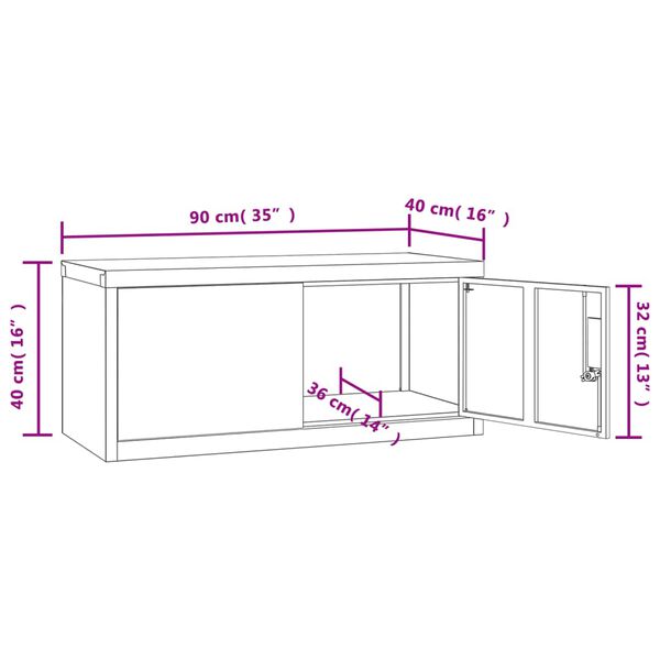vidaXL Αρχειοθήκη Μαύρη 90 x 40 x 240 εκ. από Ατσάλι