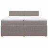 vidaXL &Kappa;&rho;&epsilon;&beta;ά&tau;&iota; Boxspring &mu;&epsilon; &Sigma;&tau;&rho;ώ&mu;&alpha; Taupe 200x200 &epsilon;&kappa;. &Upsilon;&phi;&alpha;&sigma;&mu;ά&tau;&iota;&nu;&omicron;
