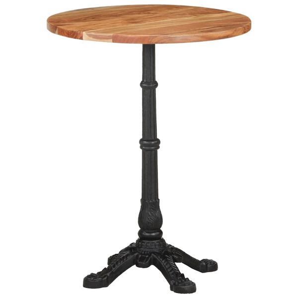 vidaXL Τραπέζι Bistro Ø60 x 76 εκ. Μασίφ Ξύλο Ακακίας