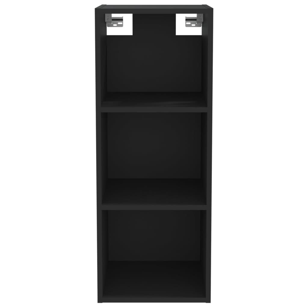 vidaXL Ντουλάπι Τοίχου Μαύρο 34,5x32,5x90 εκ. Επεξεργασμένο Ξύλο