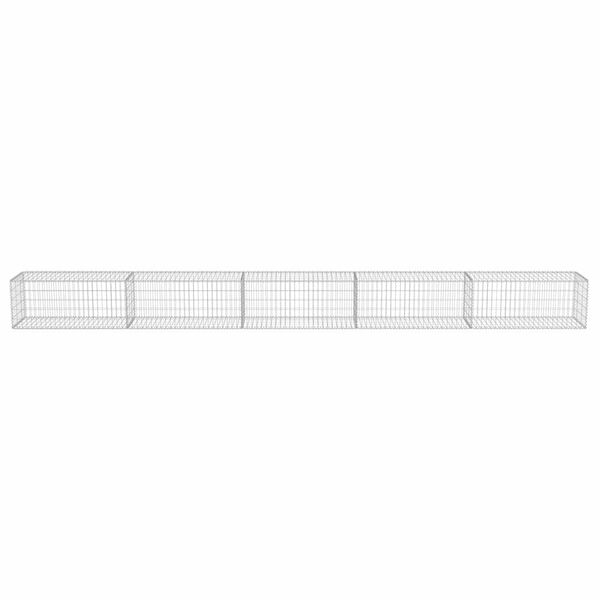 vidaXL Συρματοκιβώτιο Τοίχος 600x50x50 εκ. Γαλβαν. Χάλυβας + Καλύμματα