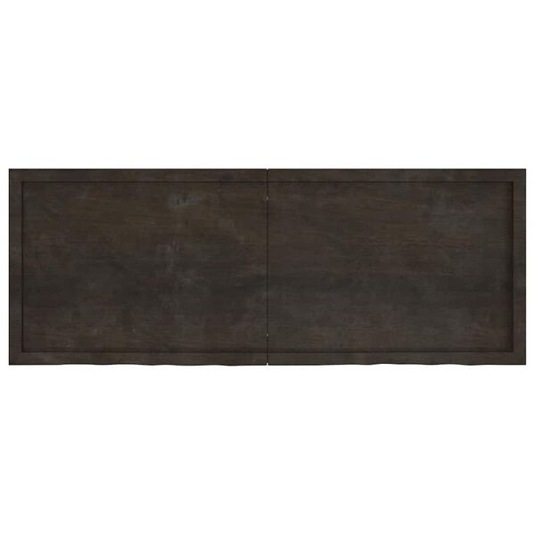 vidaXL Ράφι Τοίχου Σκούρο Καφέ 160x60x(2-6) εκ. Επεξ. Μασίφ Ξύλο Δρυός