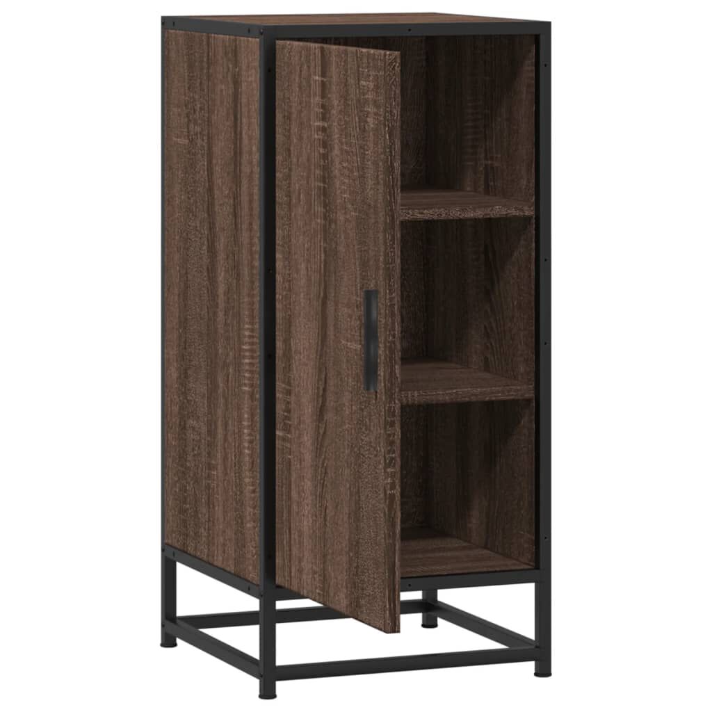 vidaXL Ραφιέρα Καφέ Δρυς 35,5x35x76 εκ. Επεξ. Ξύλο + Μέταλλο