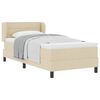 vidaXL Κρεβάτι box spring με στρώμα με στρώμα Κρεμ 80 x 200 cm ύφασμα