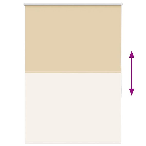 vidaXL Ρολέρ Μπλακάουτ Μπεζ 110x130 cm Πλάτος υφάσματος 105,7 cm