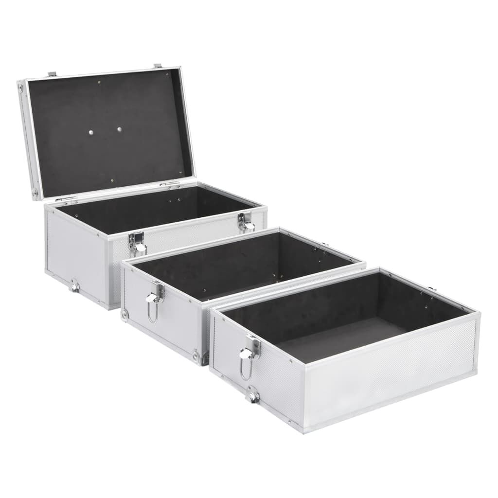 vidaXL Βαλίτσα Μακιγιάζ Ασημί 37 x 24 x 40 εκ. από Αλουμίνιο