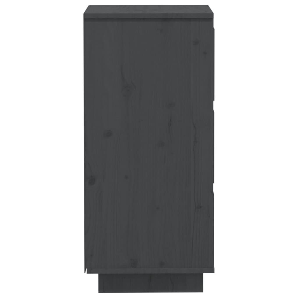 vidaXL Συρταριέρες 2 τεμ. Γκρι 32 x 34 x 75 εκ. από Μασίφ Ξύλο Πεύκου