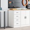 vidaXL ντουλάπι αποθήκευσης γκαράζ Λευκό 40x51x85 εκ μασίφ ξύλο πεύκο