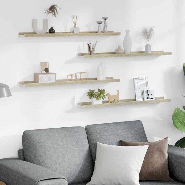 vidaXL &Rho;ά&phi;&iota;&alpha; &Tau;&omicron;ί&chi;&omicron;&upsilon; 4 &tau;&epsilon;&mu;. &Lambda;&epsilon;&upsilon;&kappa;ό &kappa;&alpha;&iota; Sonoma &Delta;&rho;&upsilon;&sigmaf; 80 x 9 x 3 &epsilon;&kappa;.