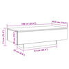 vidaXL Τραπεζάκι Σαλονιού Παλαιό Ξύλο 100x49,5x31 εκ. από Επεξ. Ξύλο