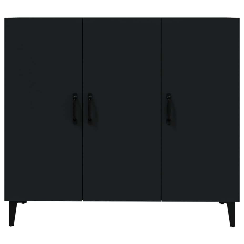 vidaXL Ντουλάπι Μαύρο 90 x 34 x 80 εκ. από Επεξεργασμένο Ξύλο