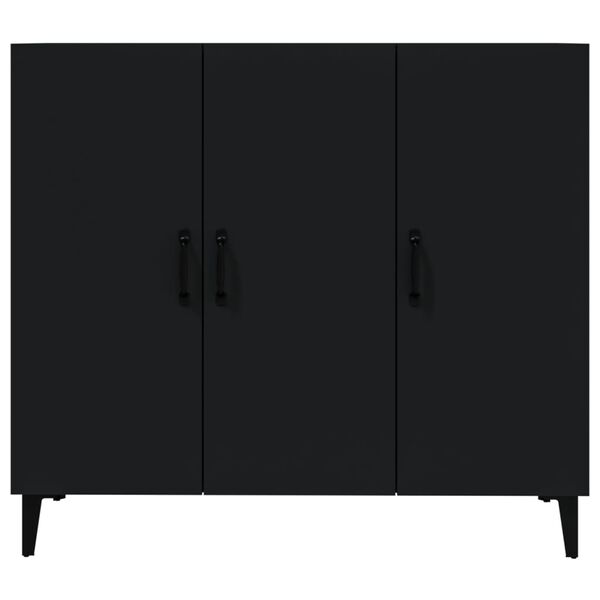 vidaXL Ντουλάπι Μαύρο 90 x 34 x 80 εκ. από Επεξεργασμένο Ξύλο