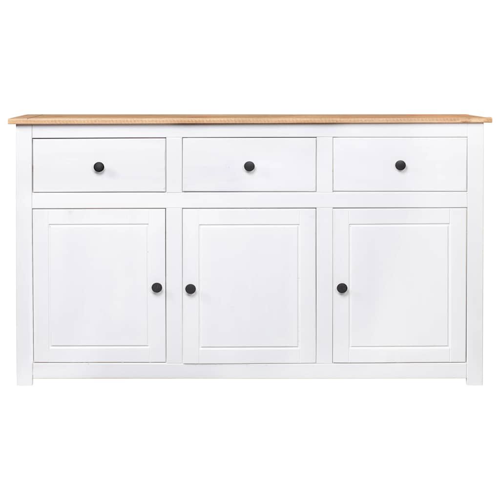 vidaXL Μπουφές Λευκός 135 x 40 x 80 εκ. από Ξύλο Πεύκου Σειρά Panama