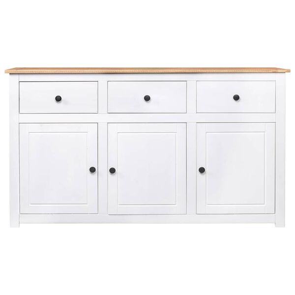 vidaXL Μπουφές Λευκός 135 x 40 x 80 εκ. από Ξύλο Πεύκου Σειρά Panama