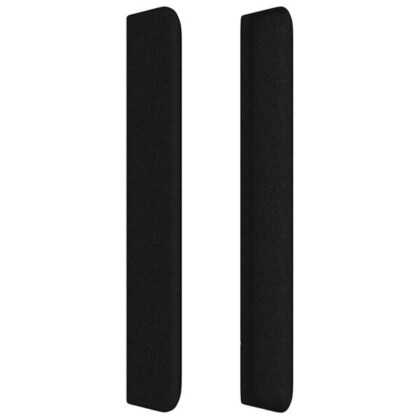 vidaXL Κρεβάτι Boxspring με Στρώμα Μαύρο 80 x 200 εκ. Υφασμάτινο