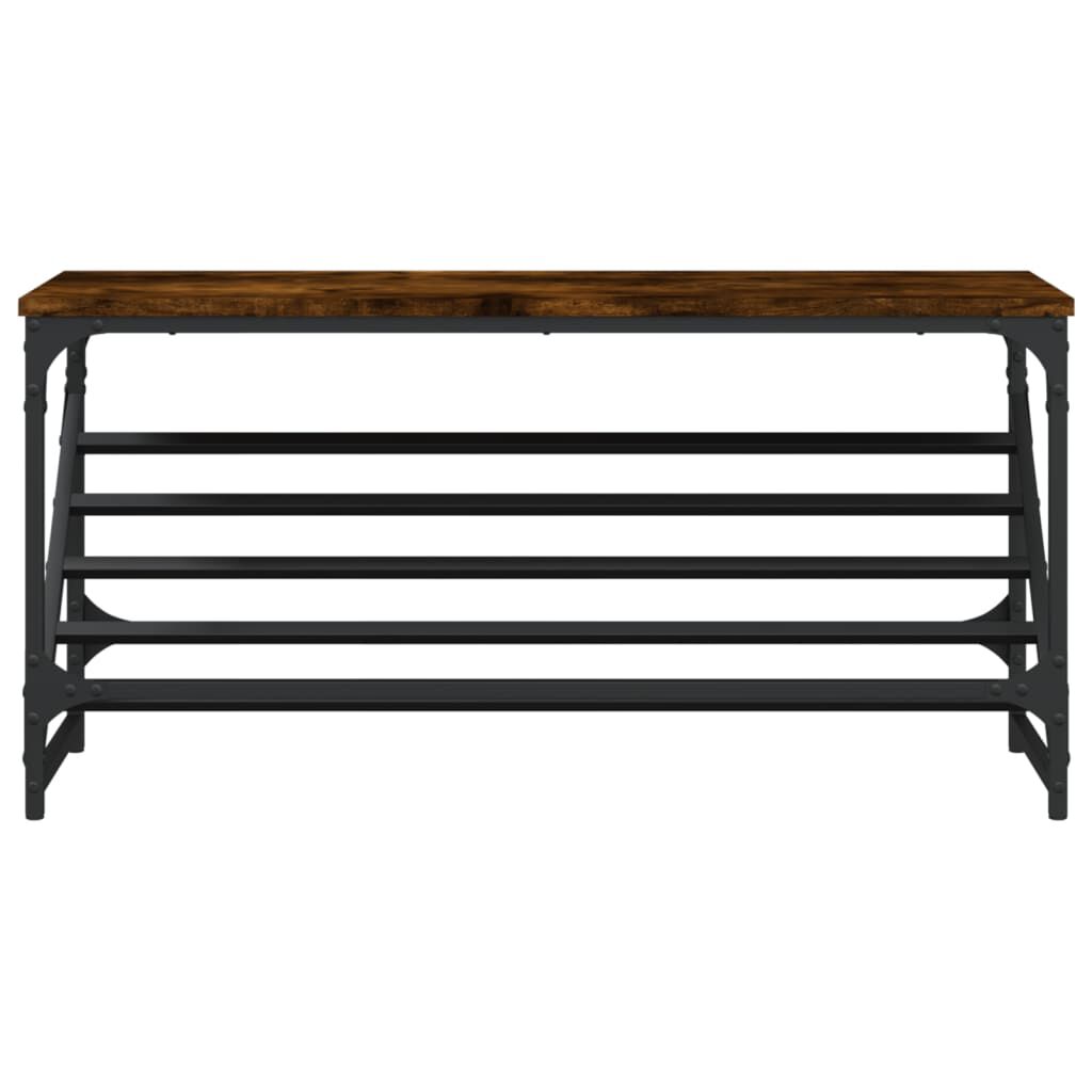 vidaXL Παπουτσοθήκη Καπνιστή Δρυς 90x30x45 εκ. Επεξεργασμένο Ξύλο