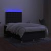 vidaXL &Kappa;&rho;&epsilon;&beta;ά&tau;&iota; Boxspring &mu;&epsilon; &Sigma;&tau;&rho;ώ&mu;&alpha; & LED &Mu;&alpha;ύ&rho;&omicron; 120x190 &epsilon;&kappa;. &Upsilon;&phi;&alpha;&sigma;&mu;ά&tau;&iota;&nu;&omicron;