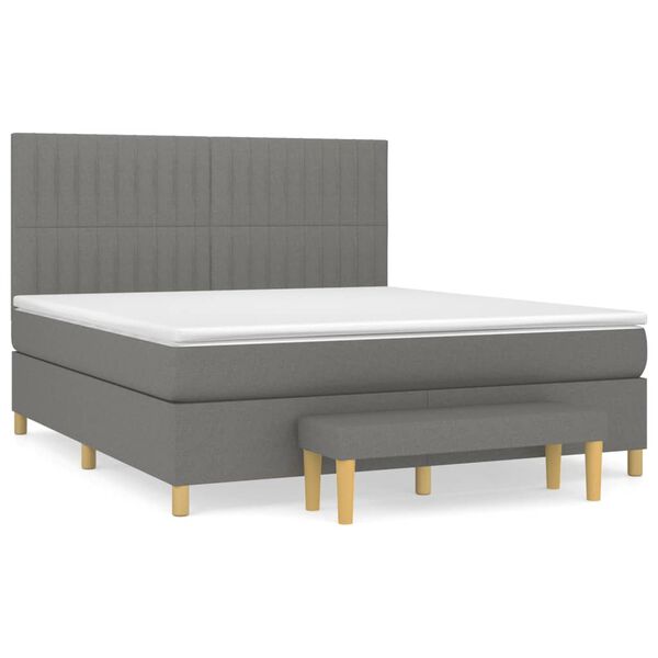 vidaXL &Kappa;&rho;&epsilon;&beta;ά&tau;&iota; Boxspring &mu;&epsilon; &Sigma;&tau;&rho;ώ&mu;&alpha; &Sigma;&kappa;&omicron;ύ&rho;&omicron; &Gamma;&kappa;&rho;&iota; 160x200 &epsilon;&kappa; &Upsilon;&phi;&alpha;&sigma;&mu;ά&tau;&iota;&nu;&omicron;