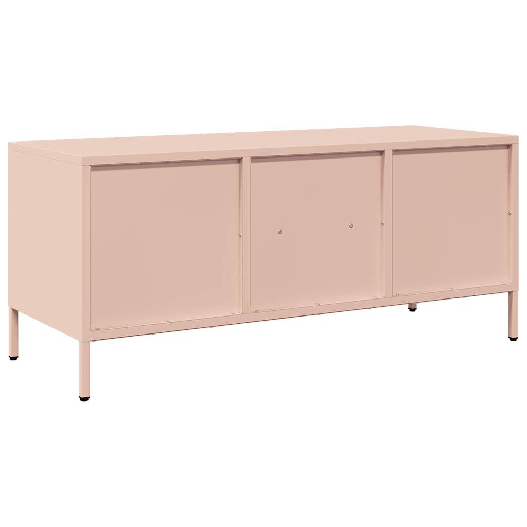 vidaXL Έπιπλο Τηλεόρασης Ροζ 101,5x39x43,5 εκ. Ατσάλι Ψυχρής Έλασης