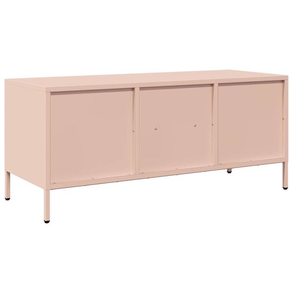 vidaXL Έπιπλο Τηλεόρασης Ροζ 101,5x39x43,5 εκ. Ατσάλι Ψυχρής Έλασης