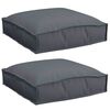 vidaXL Μαξιλάρι παλέτας για κάθισμα 2 pcs Ανθρακί 40 x 40 x 8 εκ.