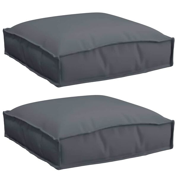 vidaXL Μαξιλάρι παλέτας για κάθισμα 2 pcs Ανθρακί 40 x 40 x 8 εκ.
