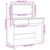 vidaXL Κομοδίνο Μαύρη δρυς 100 x 40 x 120 εκ. Επεξεργασμένο ξύλο