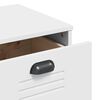vidaXL Ντουλάπι Ψηλό VIKEN Λευκός 80x40x190 εκ. από Μασίφ Ξύλο Πεύκου