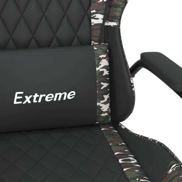 vidaXL Καρέκλα Gaming Μαύρο/Παραλλαγή από Συνθετικό Δέρμα