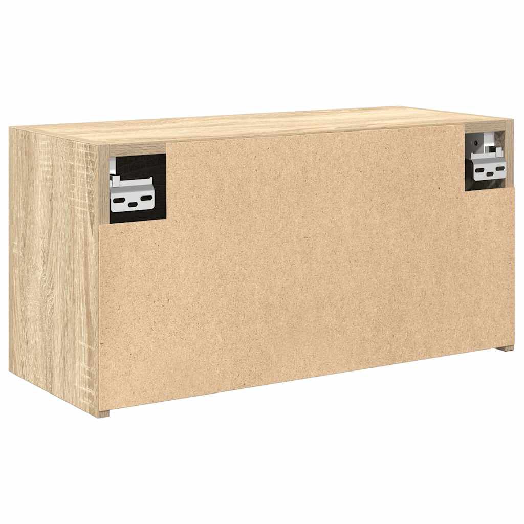 vidaXL ντουλάπι τοίχου μπάνιου Δρυς sonoma 60x25x30 cm Μηχανική ξυλεία