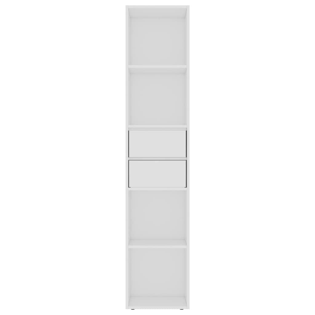 vidaXL Βιβλιοθήκη Λευκή 36 x 30 x 171 εκ. από Επεξ. Ξύλο
