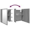 vidaXL Ντουλάπι Καθρέπτης Μπάνιου Γκρι Sonoma 62,5x20,5x64 εκ Επ. Ξύλο