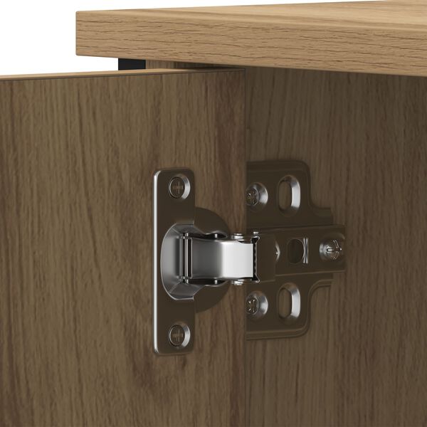 vidaXL Ντουλάπι τηλεόρασης Artisan Oak 80x40x50 εκ Επεξεργασμένο ξύλο και Ατσάλι