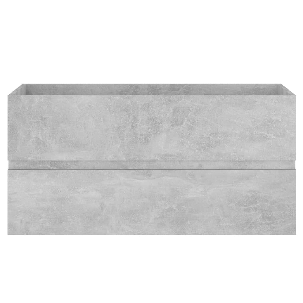 vidaXL Ντουλάπι Νιπτήρα Γκρι Σκυροδέματος 90x38,5x45εκ. από Επεξ. Ξύλο