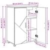 vidaXL Ντουλάπι Μπάνιου με ράφι με πόρτα artisan δρυς 60 x 35 x 80 εκ