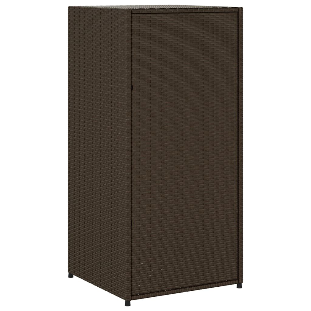 vidaXL Ντουλάπι Αποθήκευσης Κήπου Καφέ 55x55x111 εκ. Συνθετικό Ρατάν