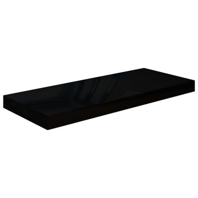 vidaXL Ράφι Τοίχου Γυαλιστερό Μαύρο 60 x 23,5 x 3,8 εκ. MDF