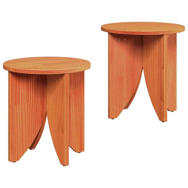 vidaXL Τραπεζάκι σαλονιού 2 pcs Καφέ κεριού 41.5 x 41.5 x 44 cm