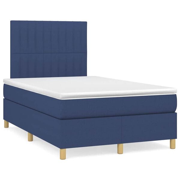 vidaXL &Kappa;&rho;&epsilon;&beta;ά&tau;&iota; Boxspring &mu;&epsilon; &Sigma;&tau;&rho;ώ&mu;&alpha; & LED &Mu;&pi;&lambda;&epsilon; 120x190&epsilon;&kappa;. &Upsilon;&phi;&alpha;&sigma;&mu;ά&tau;&iota;&nu;&omicron;