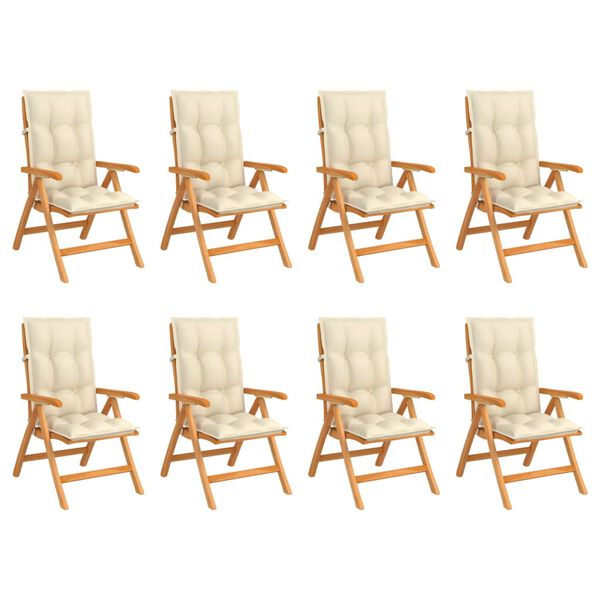 vidaXL &Kappa;&alpha;&rho;έ&kappa;&lambda;&epsilon;&sigmaf; &Kappa;ή&pi;&omicron;&upsilon; &Alpha;&nu;&alpha;&kappa;&lambda;&iota;&nu;ό&mu;&epsilon;&nu;&epsilon;&sigmaf; 8 &tau;&epsilon;&mu;. &Mu;&alpha;&sigma;ί&phi; &Xi;ύ&lambda;&omicron; Teak & &Mu;&alpha;&xi;&iota;&lambda;ά&rho;&iota;&alpha;