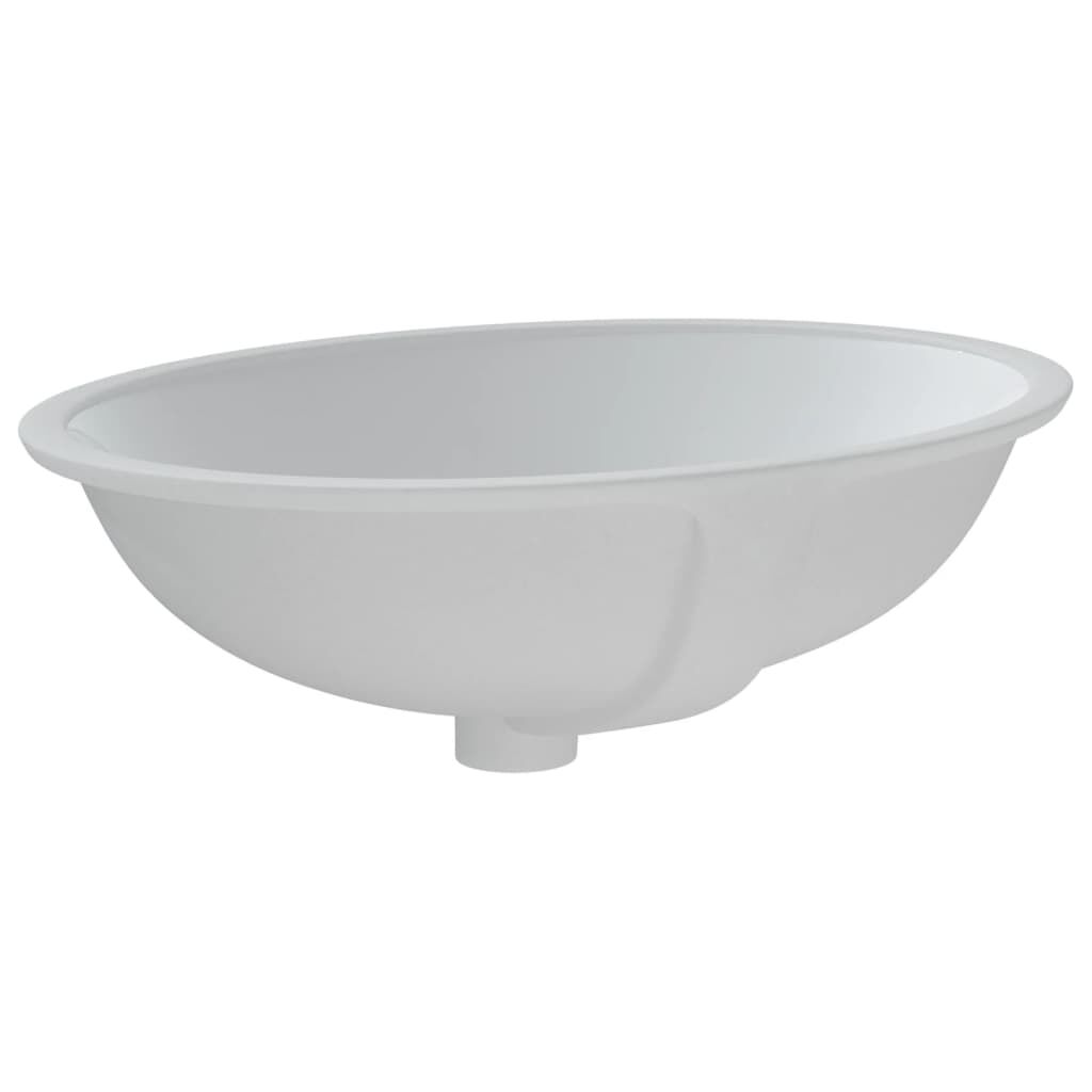 vidaXL Νιπτήρας Μπάνιου Οβάλ Λευκός 56 x 41 x 20 εκ. Κεραμικός