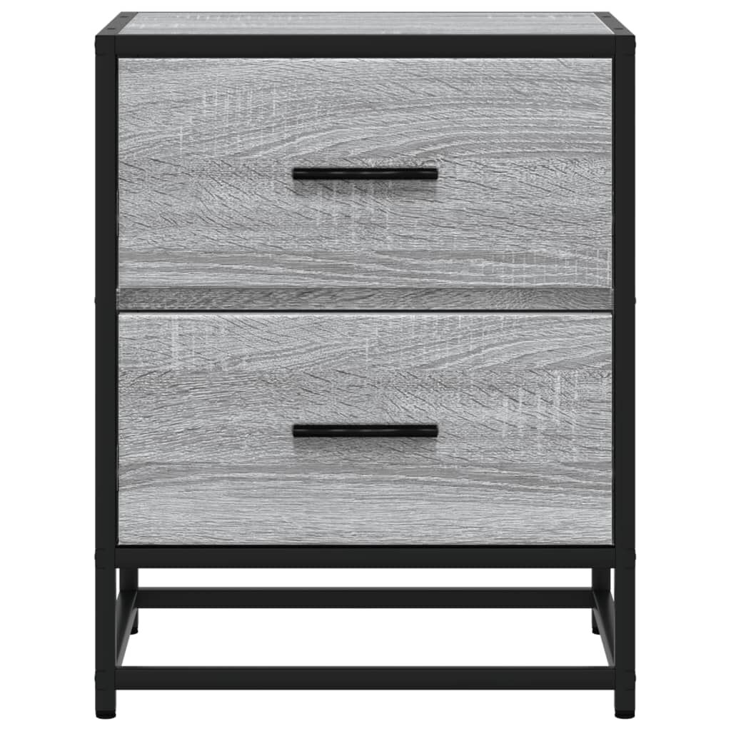 vidaXL Κομοδίνα 2 τεμ. Γκρι Sonoma 40x31x50 εκ. από Επεξεργασμένο Ξύλο