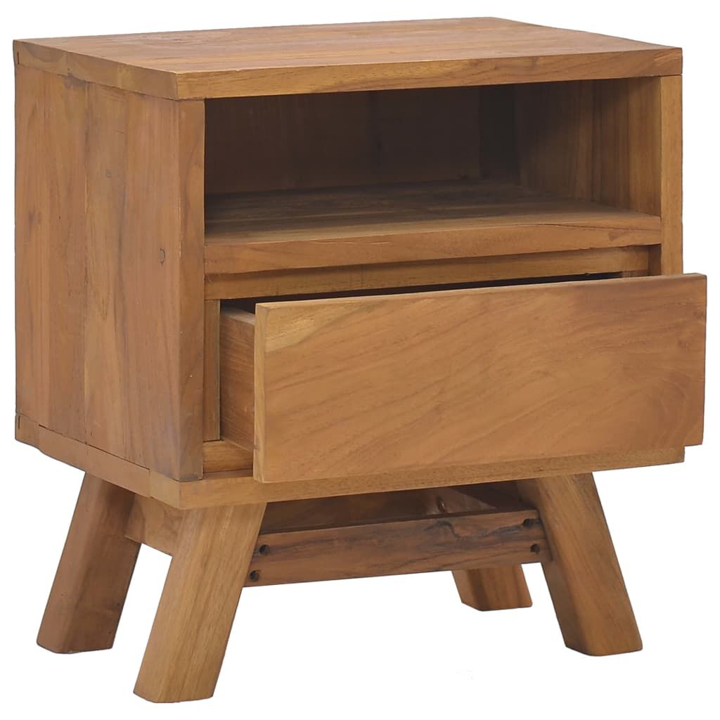 vidaXL Κομοδίνο 40 x 30 x 45 εκ. από Μασίφ Ξύλο Teak