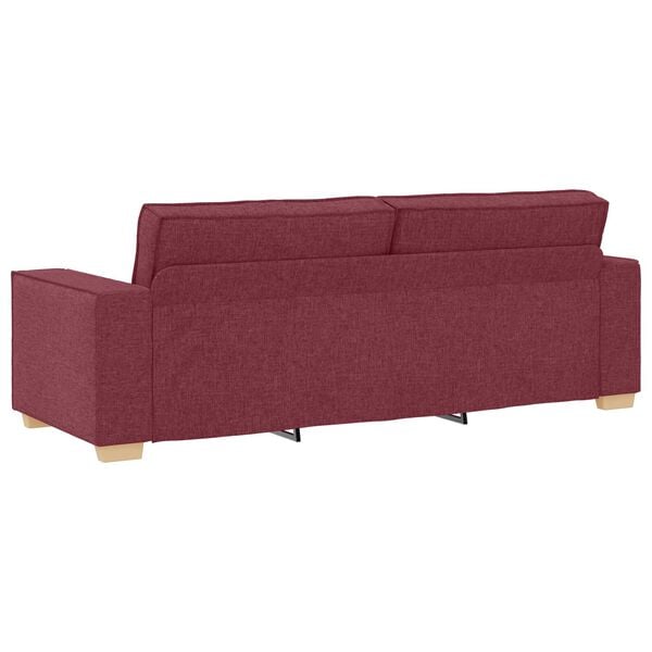 vidaXL Σετ Καναπέ με μαξιλάρι 3 pcs Κόκκινο 220 x 78 x 84 εκ. ύφασμα