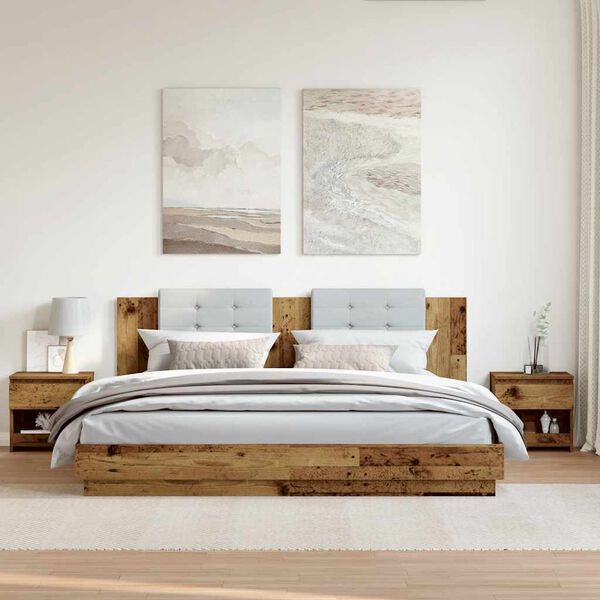 vidaXL &Kappa;&omicron;&mu;&omicron;&delta;ί&nu;&alpha; 2 &tau;&epsilon;&mu;ά&chi;&iota;&alpha; &Pi;&alpha;&lambda;&iota;ό &xi;ύ&lambda;&omicron; 40x30x39 cm &Kappa;&alpha;&tau;&alpha;&sigma;&kappa;&epsilon;&upsilon;&alpha;&sigma;&mu;έ&nu;&omicron; &xi;ύ&lambda;&omicron;